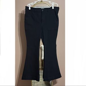 Express High Rise Bell Flare Black Jeans